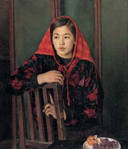 杨飞云 1992年作 红头巾